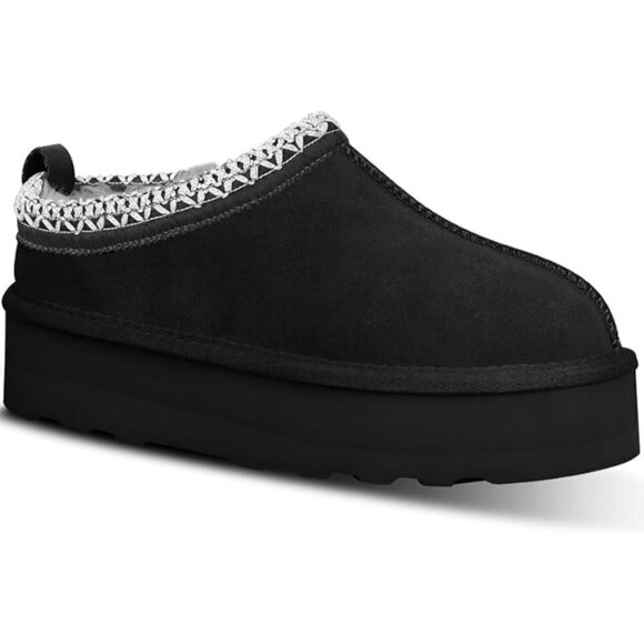 Platform Mini Ankle Boots Short Fur Fleece Lined House Women's Slippers - Picture 1 of 6